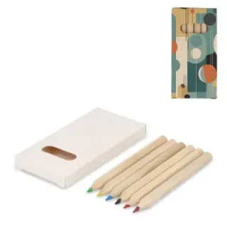 6 colouring pencils in recycled milkcarton box - LT91520 (gadzety reklamowe)